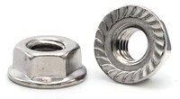M10 - 1.50 SERRATED FLANGE NUT, 18-8 STAINLESS STEEL